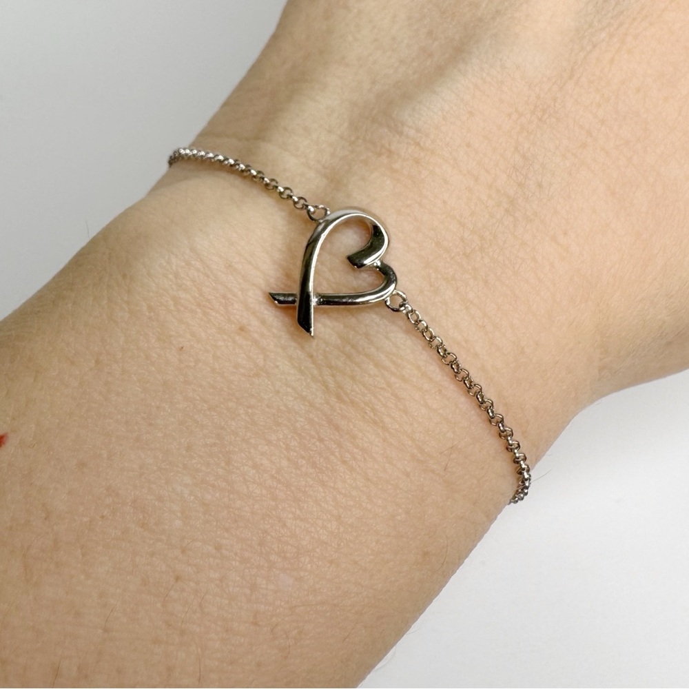 Sterling Silver Heart Slide Bracelet 925 Adjustable 4-9”